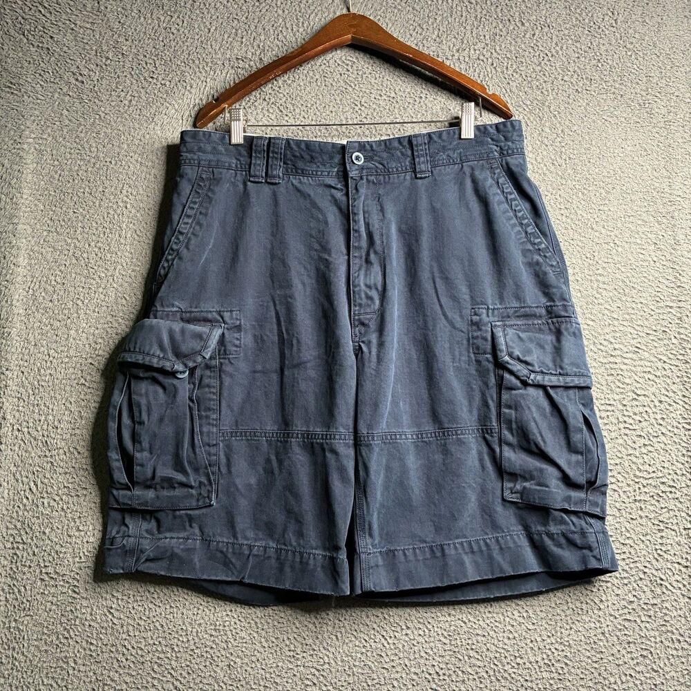 Vintage Polo Ralph Lauren Cargo Shorts Mens 36 Tall Navy 10” Inseam Paratrooper